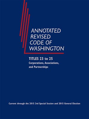 cover image of Annotated Revised Code of Washington